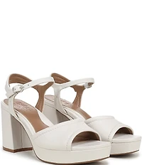 Naturalizer Petra Leather Ankle Wrap Platform Dress Sandals