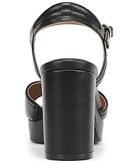 Naturalizer Petra Leather Ankle Wrap Platform Dress Sandals