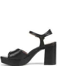 Naturalizer Petra Leather Ankle Wrap Platform Dress Sandals