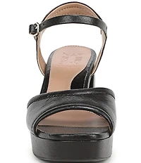 Naturalizer Petra Leather Ankle Wrap Platform Dress Sandals