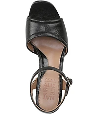 Naturalizer Petra Leather Ankle Wrap Platform Dress Sandals
