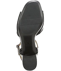 Naturalizer Petra Leather Ankle Wrap Platform Dress Sandals