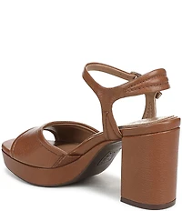 Naturalizer Petra Leather Ankle Wrap Platform Dress Sandals