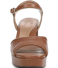 Naturalizer Petra Leather Ankle Wrap Platform Dress Sandals