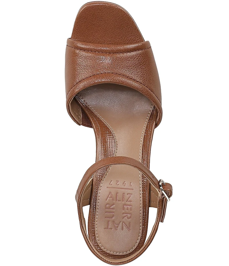 Naturalizer Petra Leather Ankle Wrap Platform Dress Sandals