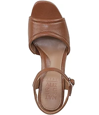 Naturalizer Petra Leather Ankle Wrap Platform Dress Sandals