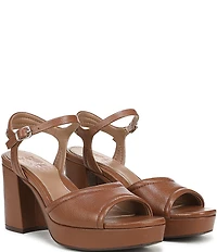 Naturalizer Petra Leather Ankle Wrap Platform Dress Sandals