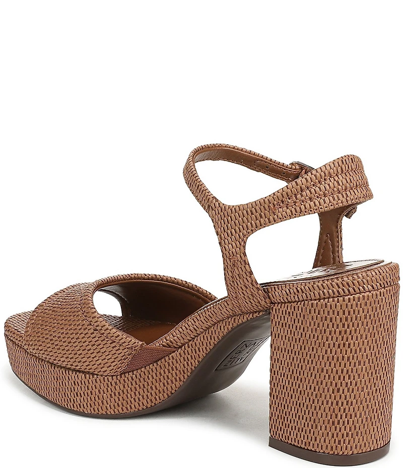 Naturalizer Petra Raffia Ankle Wrap Platform Dress Sandals