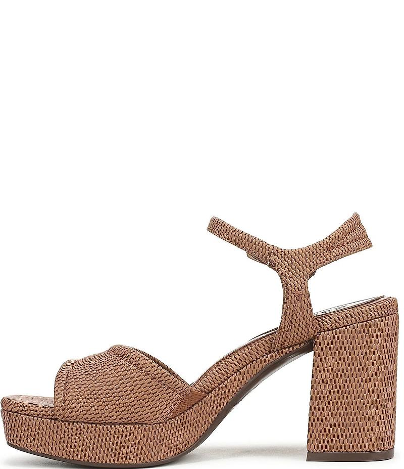 Naturalizer Petra Raffia Ankle Wrap Platform Dress Sandals
