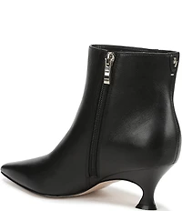 Naturalizer Patrese Leather Pointed Toe Kitten Heel Dress Booties