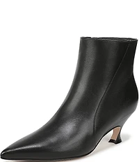 Naturalizer Patrese Leather Pointed Toe Kitten Heel Dress Booties