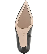 Naturalizer Patrese Leather Pointed Toe Kitten Heel Dress Booties