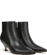 Naturalizer Patrese Leather Pointed Toe Kitten Heel Dress Booties