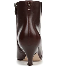 Naturalizer Patrese Leather Pointed Toe Kitten Heel Dress Booties