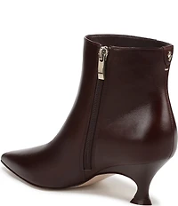 Naturalizer Patrese Leather Pointed Toe Kitten Heel Dress Booties