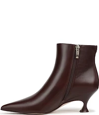 Naturalizer Patrese Leather Pointed Toe Kitten Heel Dress Booties