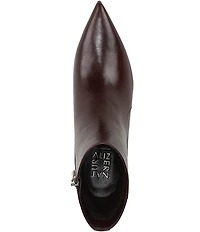 Naturalizer Patrese Leather Pointed Toe Kitten Heel Dress Booties