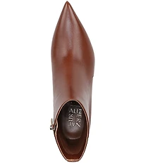 Naturalizer Patrese Leather Pointed Toe Kitten Heel Dress Booties