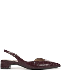 Naturalizer Rhett Croco Embossed Leather Pointed Toe Slingback Pumps