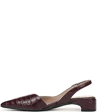 Naturalizer Rhett Croco Embossed Leather Pointed Toe Slingback Pumps