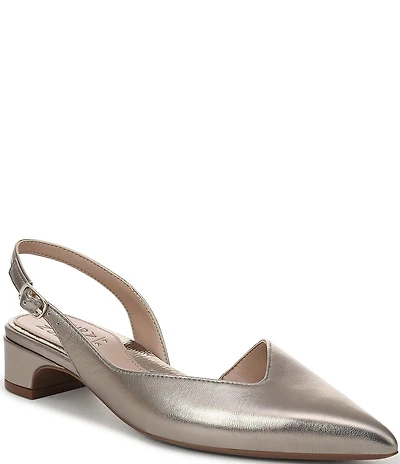 Naturalizer Rhett Metallic Leather Pointed Toe Slingback Pumps