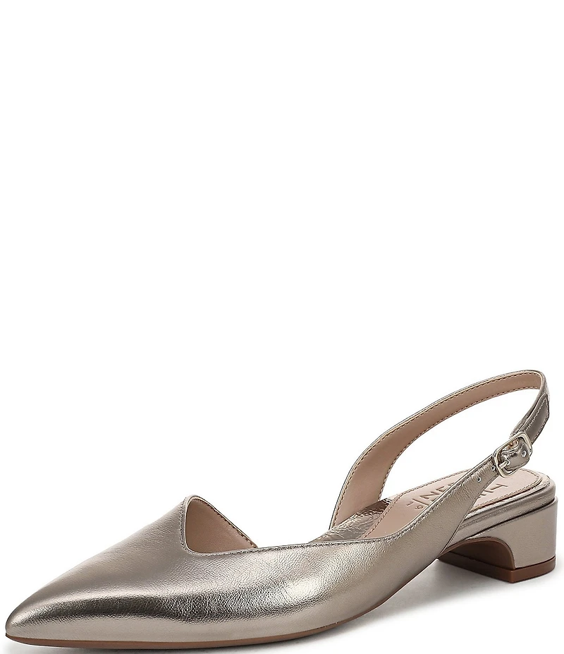 Naturalizer Rhett Metallic Leather Pointed Toe Slingback Pumps