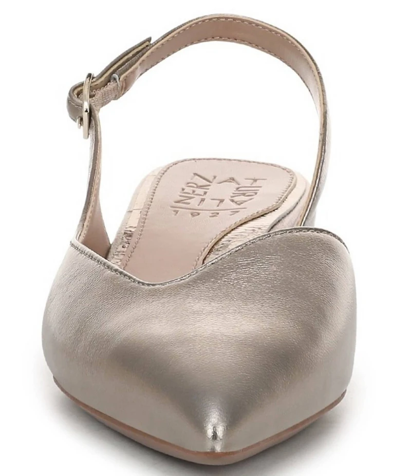 Naturalizer Rhett Metallic Leather Pointed Toe Slingback Pumps
