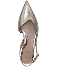 Naturalizer Rhett Metallic Leather Pointed Toe Slingback Pumps
