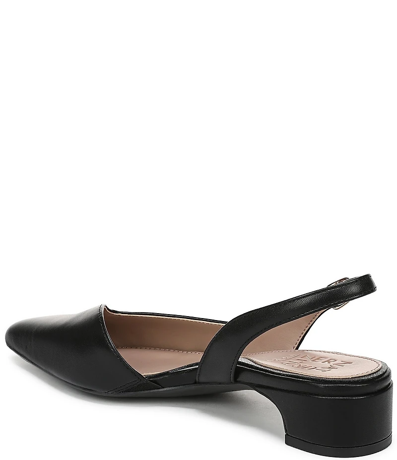 Naturalizer Rhett Metallic Leather Pointed Toe Slingback Pumps