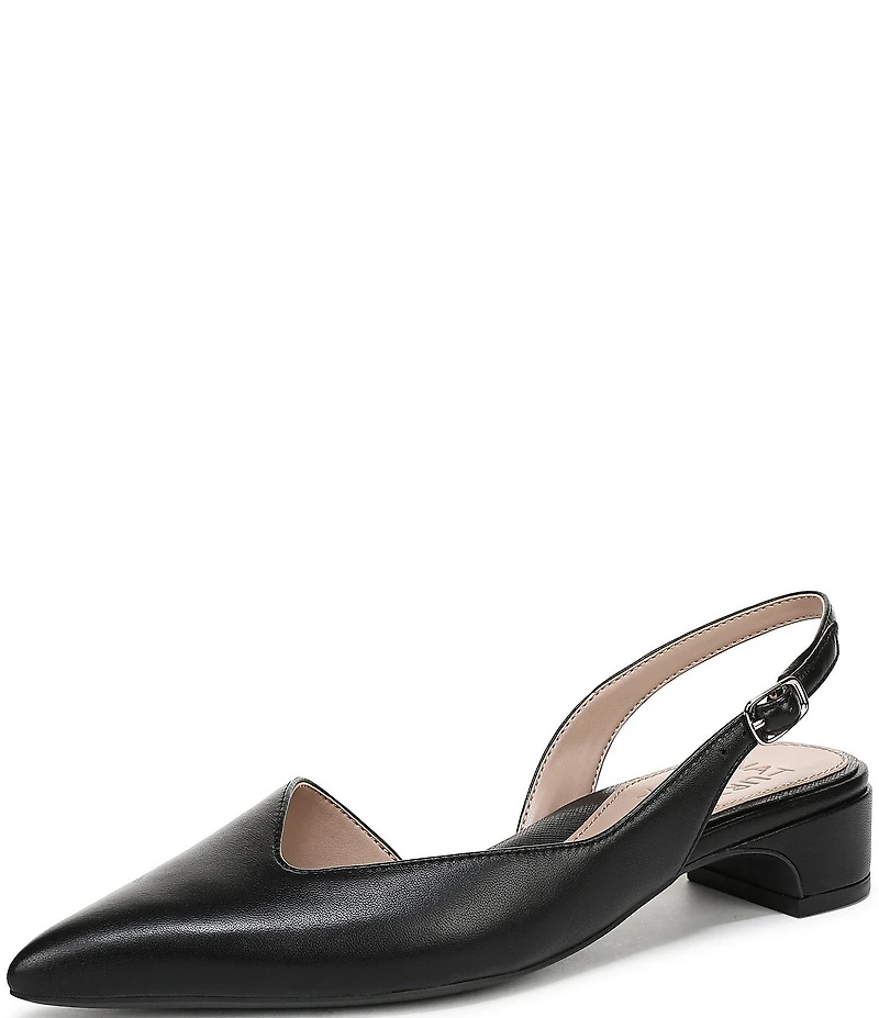 Naturalizer Rhett Metallic Leather Pointed Toe Slingback Pumps