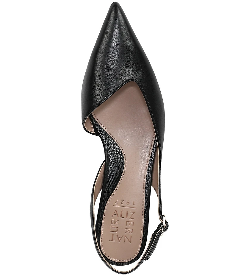 Naturalizer Rhett Metallic Leather Pointed Toe Slingback Pumps
