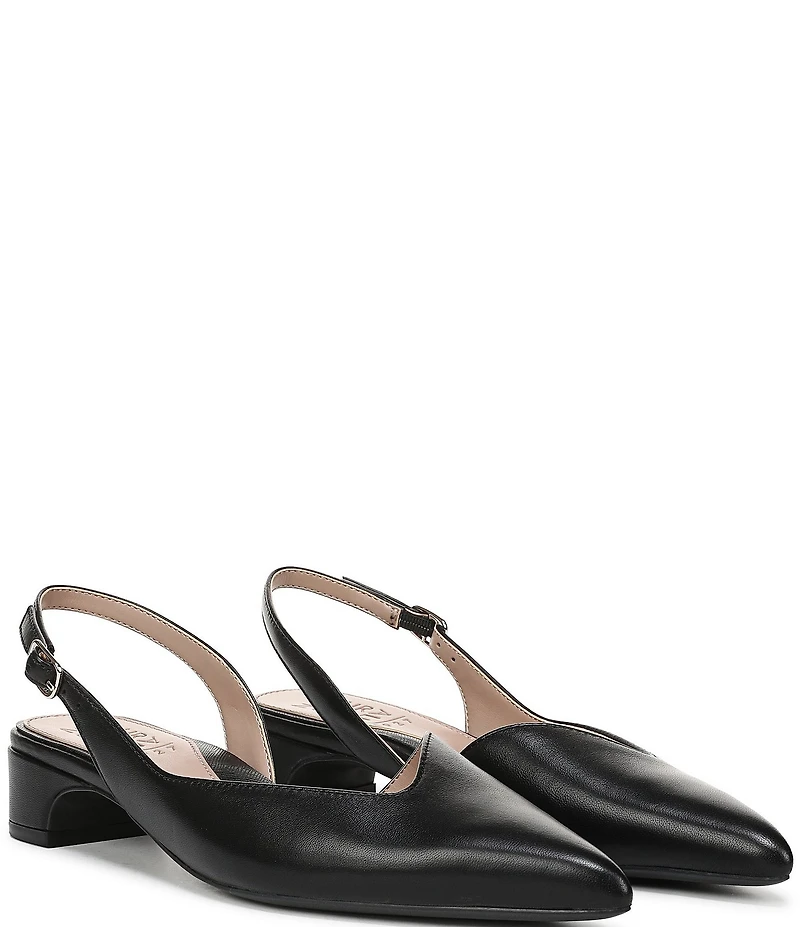 Naturalizer Rhett Metallic Leather Pointed Toe Slingback Pumps