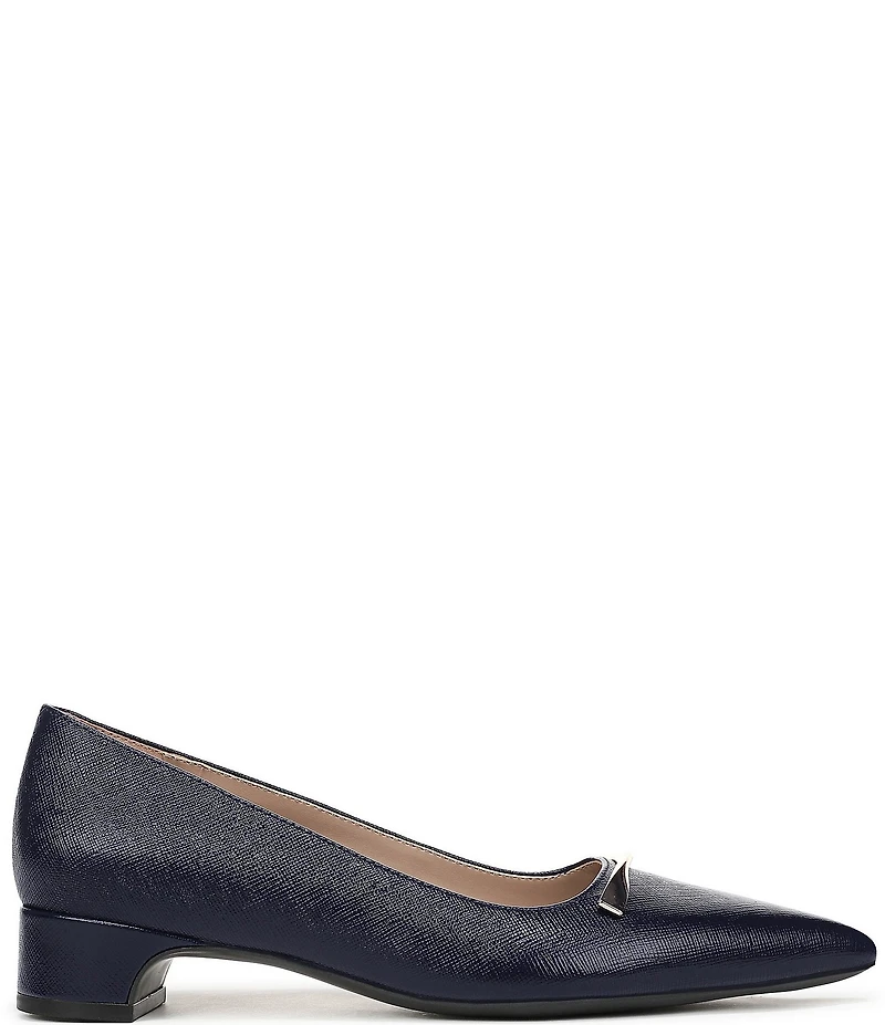 Naturalizer Rumi Embossed Leather Twist Bar Pointed Toe Pumps