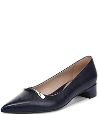Naturalizer Rumi Embossed Leather Twist Bar Pointed Toe Pumps