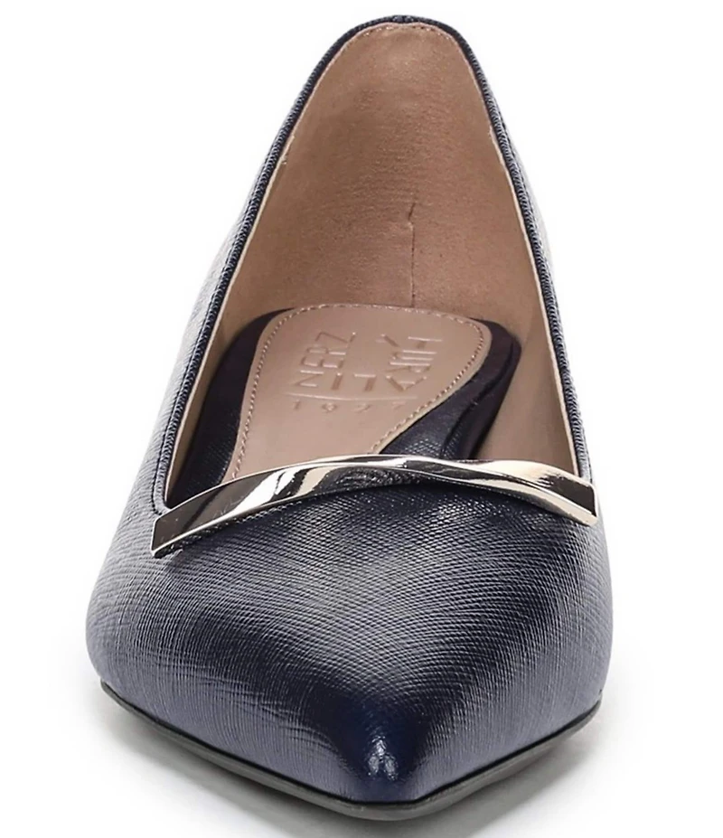 Naturalizer Rumi Embossed Leather Twist Bar Pointed Toe Pumps