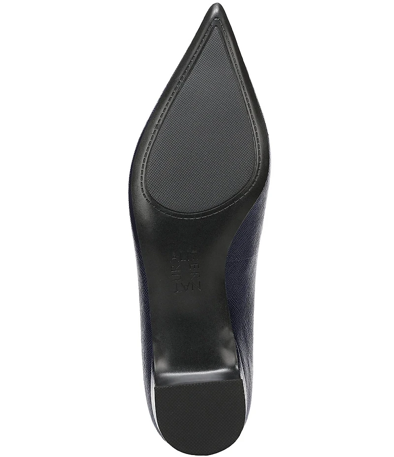 Naturalizer Rumi Embossed Leather Twist Bar Pointed Toe Pumps