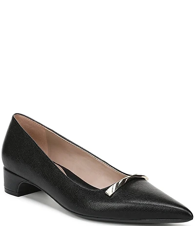Naturalizer Rumi Embossed Leather Twist Bar Pointed Toe Pumps