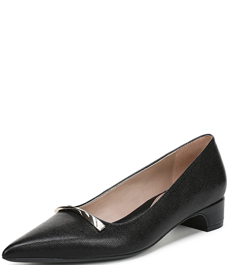 Naturalizer Rumi Embossed Leather Twist Bar Pointed Toe Pumps