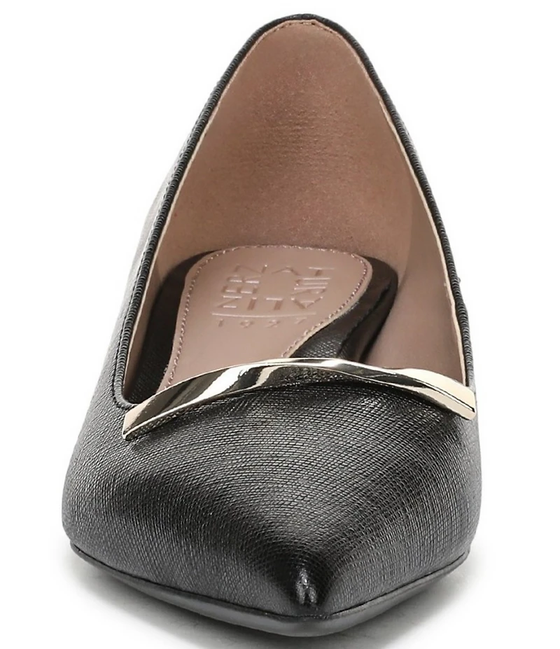 Naturalizer Rumi Embossed Leather Twist Bar Pointed Toe Pumps