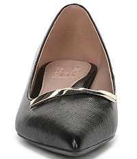 Naturalizer Rumi Embossed Leather Twist Bar Pointed Toe Pumps