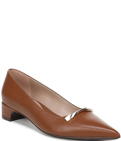 Naturalizer Rumi Leather Twist Bar Pointed Toe Pumps