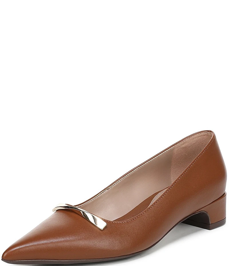Naturalizer Rumi Leather Twist Bar Pointed Toe Pumps