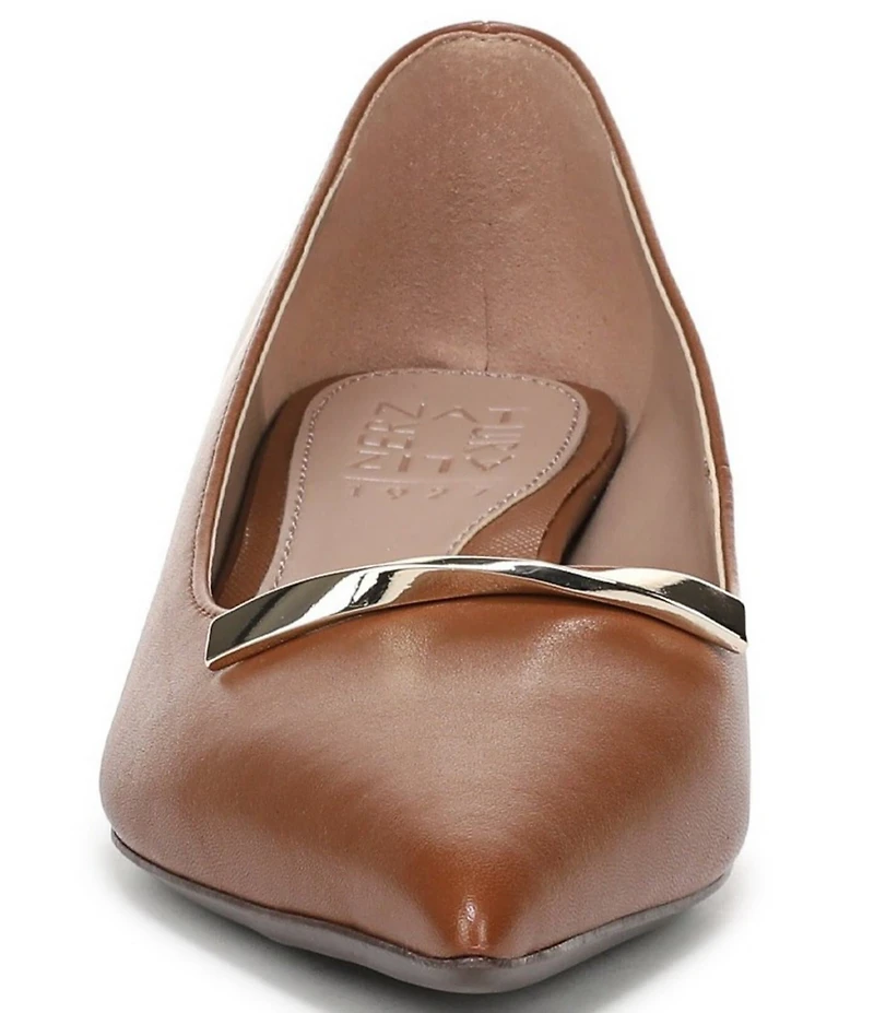Naturalizer Rumi Leather Twist Bar Pointed Toe Pumps