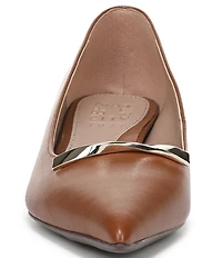 Naturalizer Rumi Leather Twist Bar Pointed Toe Pumps