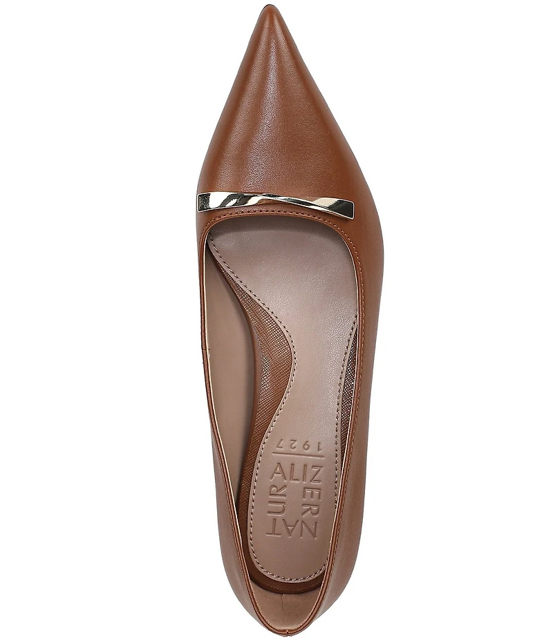 Naturalizer Rumi Leather Twist Bar Pointed Toe Pumps
