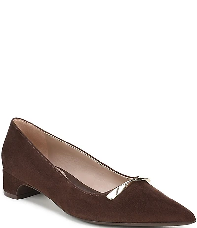 Naturalizer Rumi Suede Twist Bar Pointed Toe Pumps