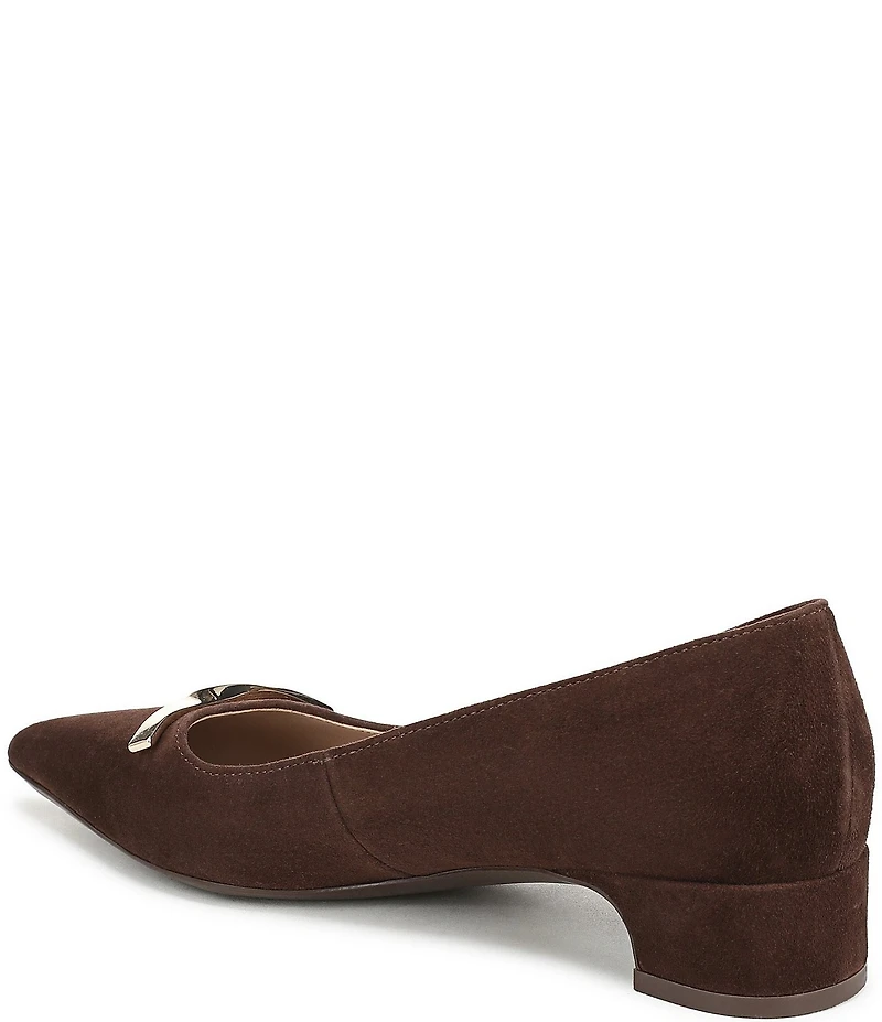 Naturalizer Rumi Suede Twist Bar Pointed Toe Pumps