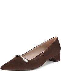 Naturalizer Rumi Suede Twist Bar Pointed Toe Pumps