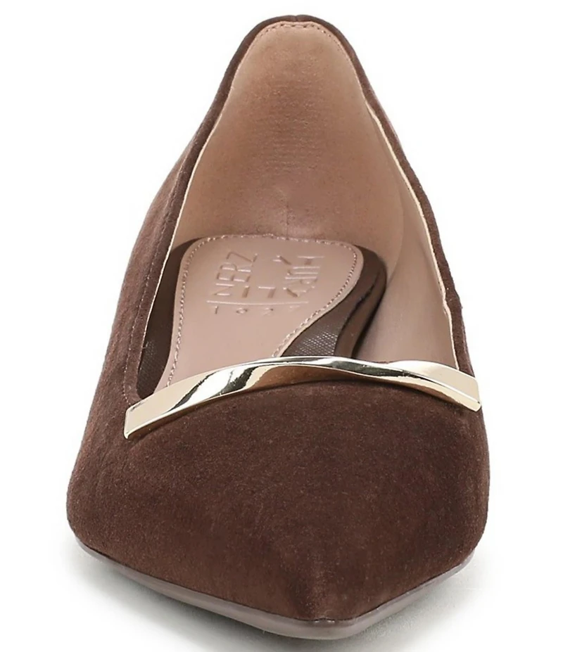 Naturalizer Rumi Suede Twist Bar Pointed Toe Pumps