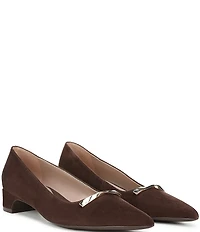 Naturalizer Rumi Suede Twist Bar Pointed Toe Pumps